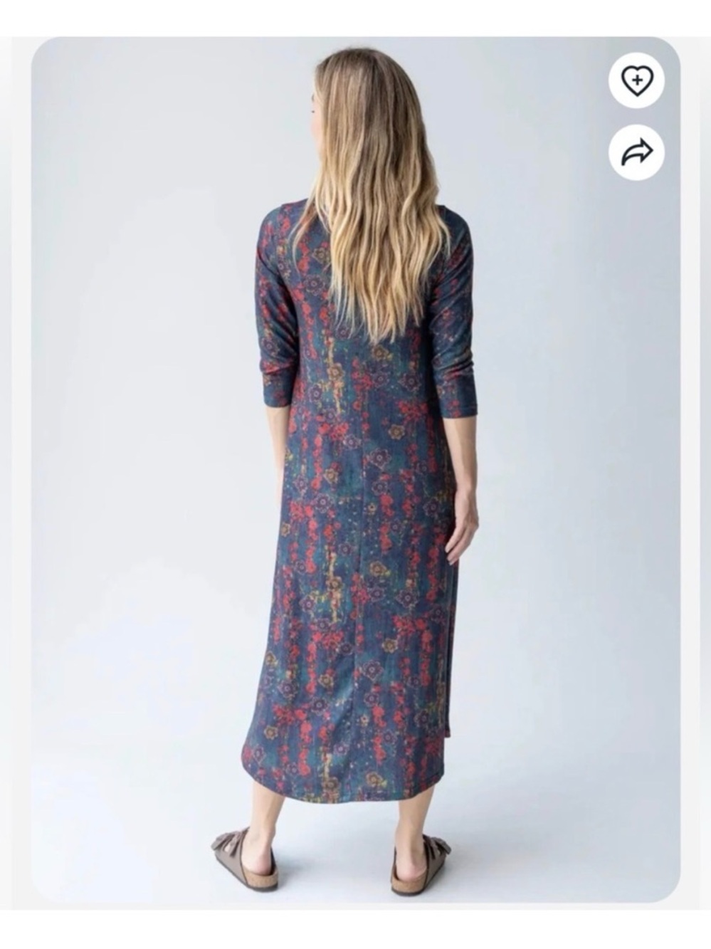 Natural Life "The Lottie" Maxi Dress in Watercolor Floral Pullover medium - Picture 2 of 14